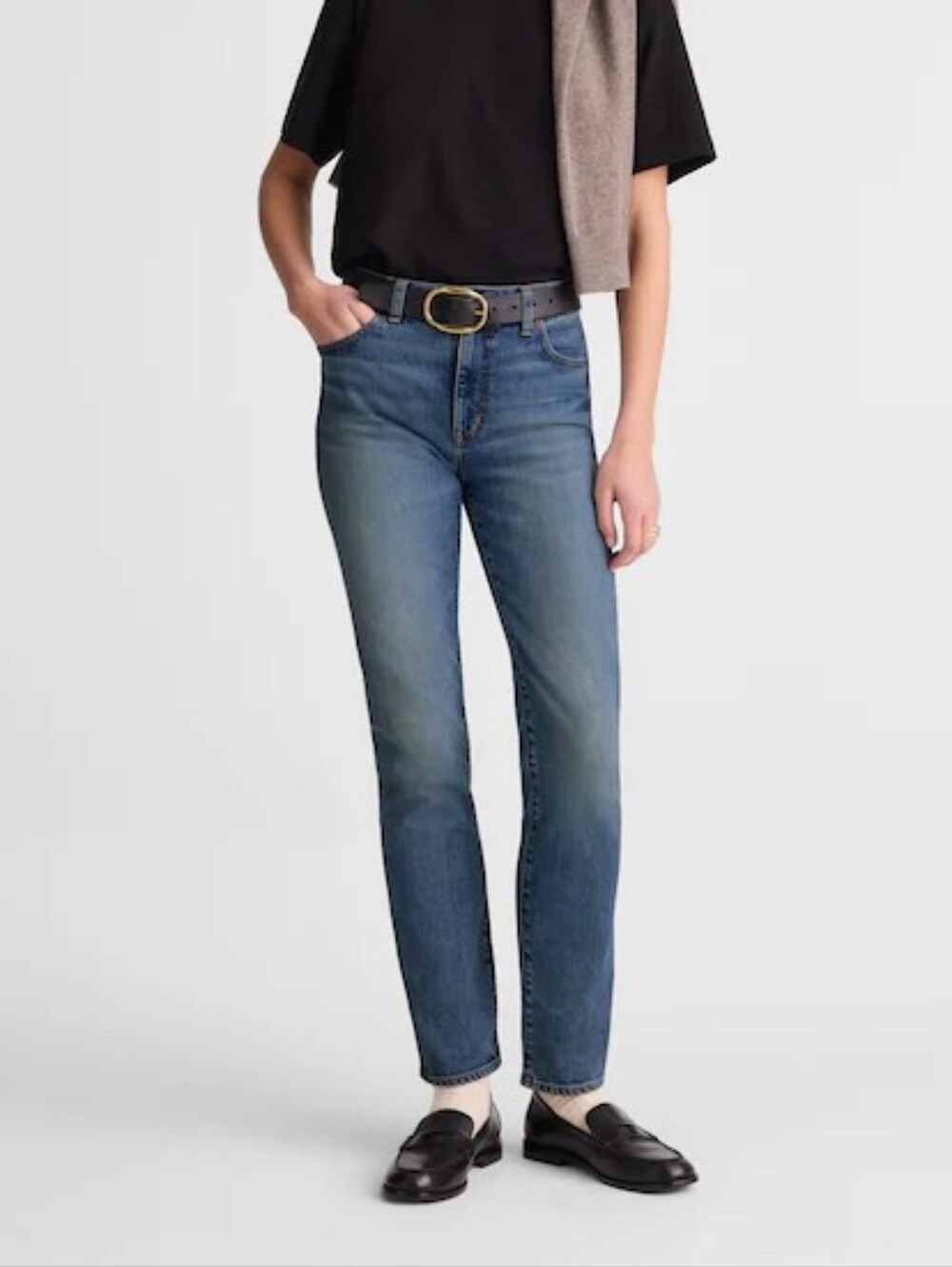 Madewell The Petite Jules Slim Straight Jean 28P